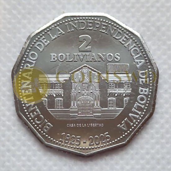 thumbnail image 2 of Bolivia 2025 Commemorative 200 Years Of Independence Polymer Banknote - UNC 2 of 6